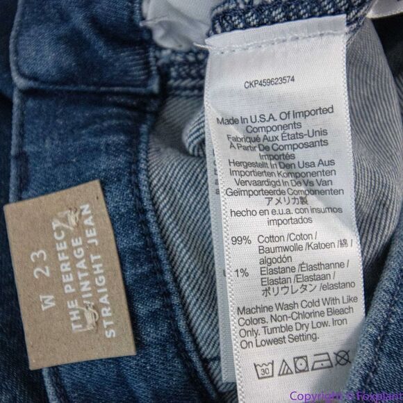 NEW Madewell Perfect Vintage Jean in Medium Indigo Wash: Seamed Edition, 23 - Picture 15 of 16